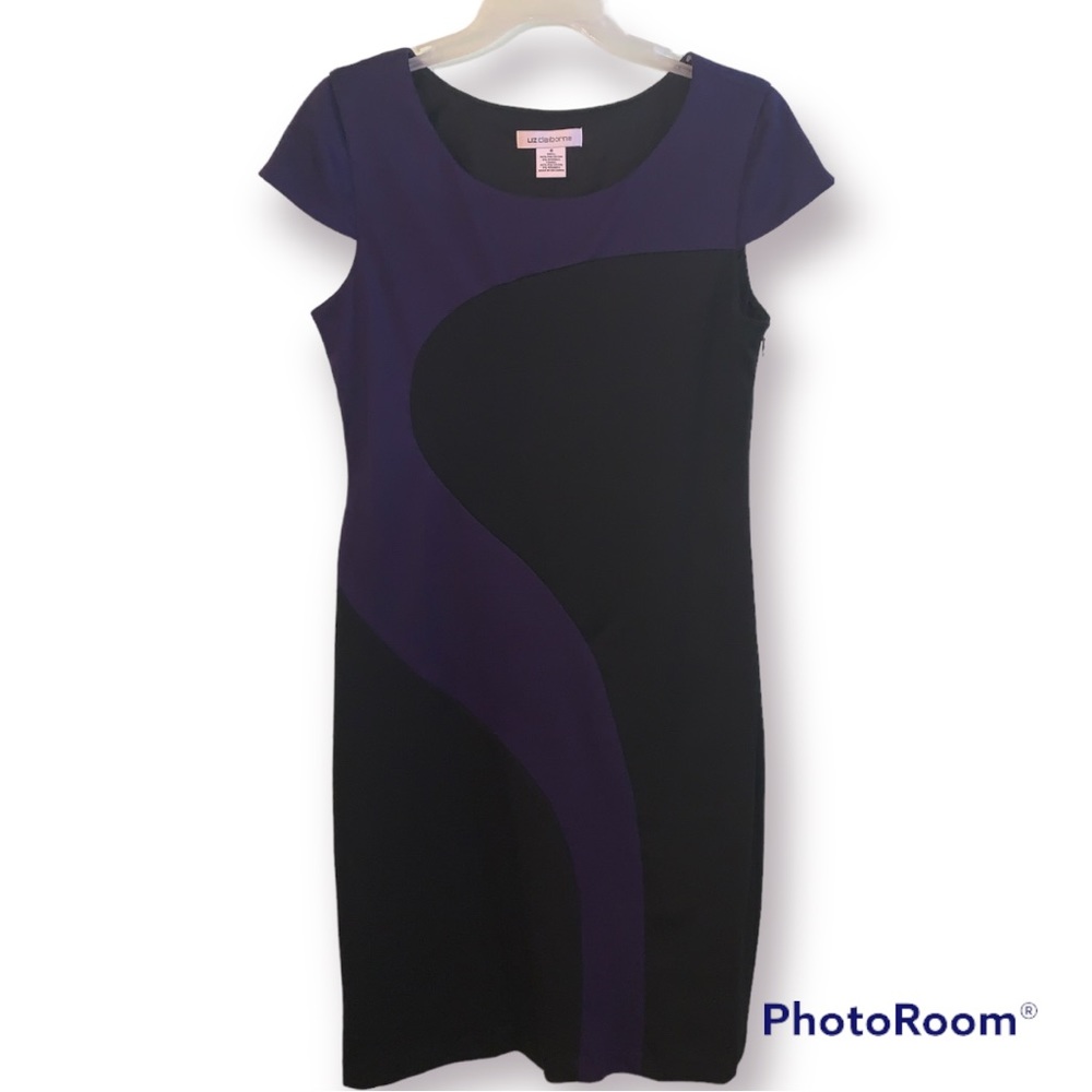 Liz Clairborne Dress Black and Purple size 8